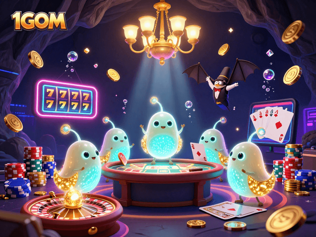 Experience the thrill with 1GOM, featuring an enchanting cave casino alive with vibrant glowworms and lively games.