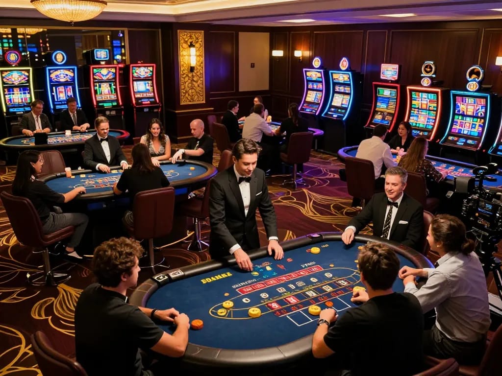 Players enjoying engaging gameplay at 11bet casino with vibrant atmosphere and dynamic table action