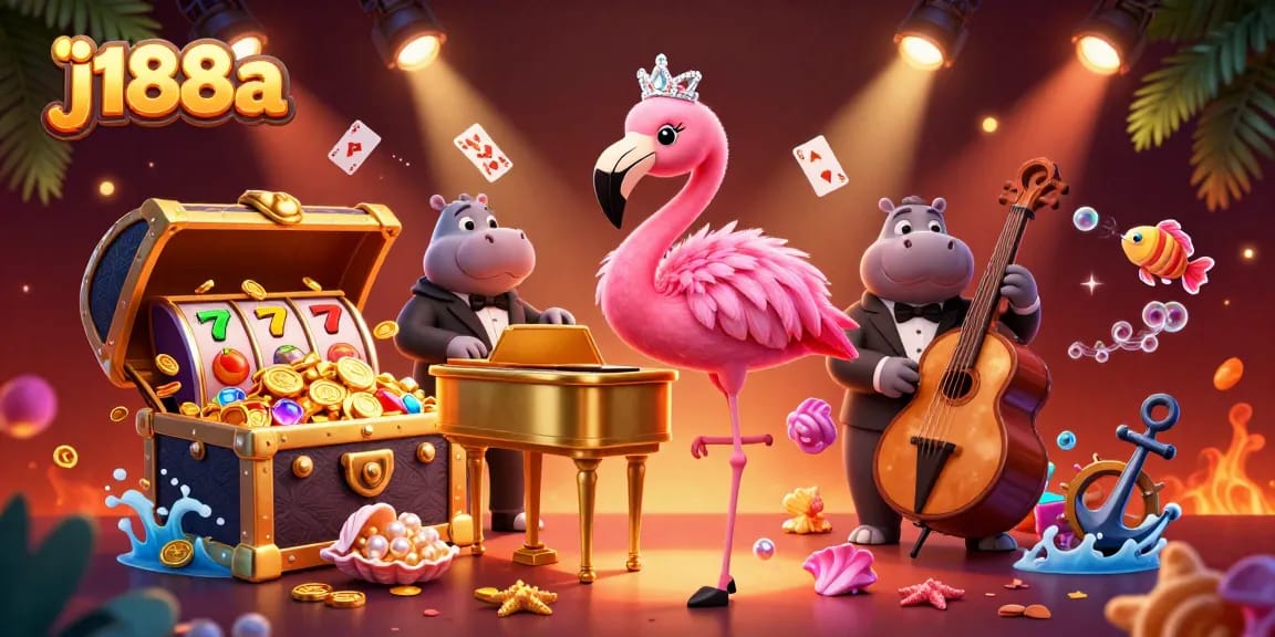 Experience the vibrant energy of j188a casino with thrilling slot elements and lively characters.