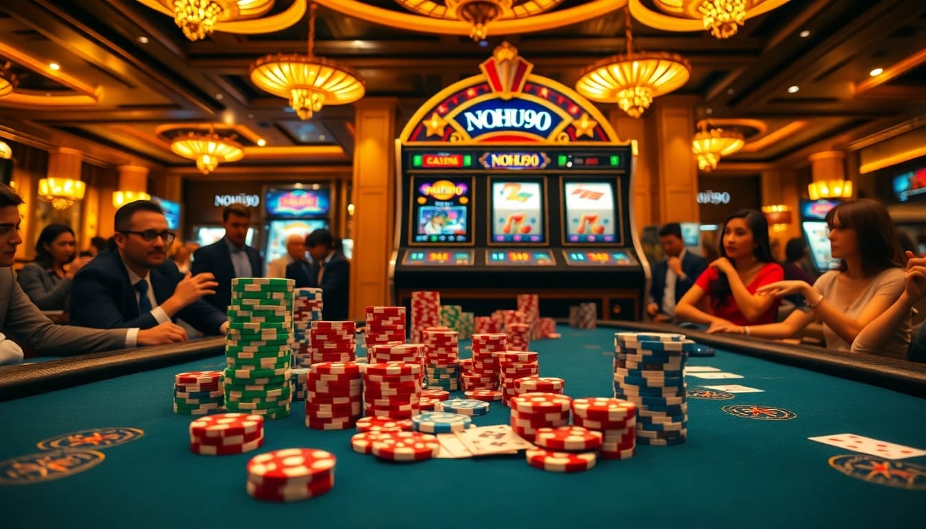 Experience the thrill of gambling at NOHU90 with vibrant casino games and engaging slot machines.