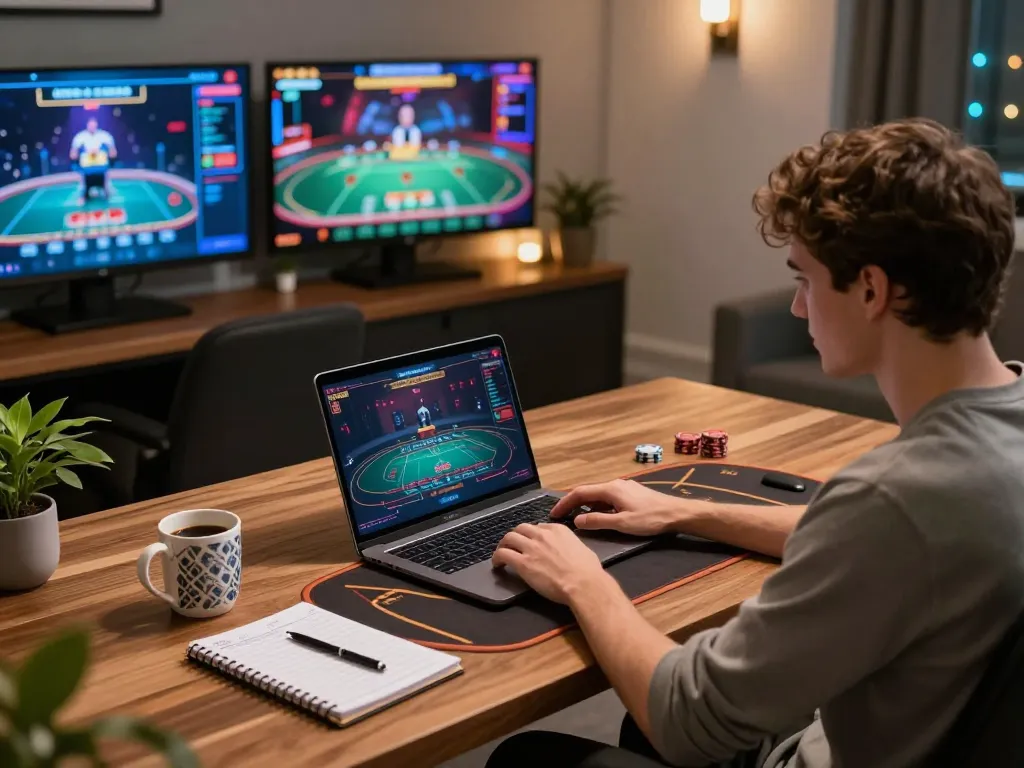 Engage in gaming strategies at https://rr99.uk.com/ with a cozy online setup showcasing live dealer games.