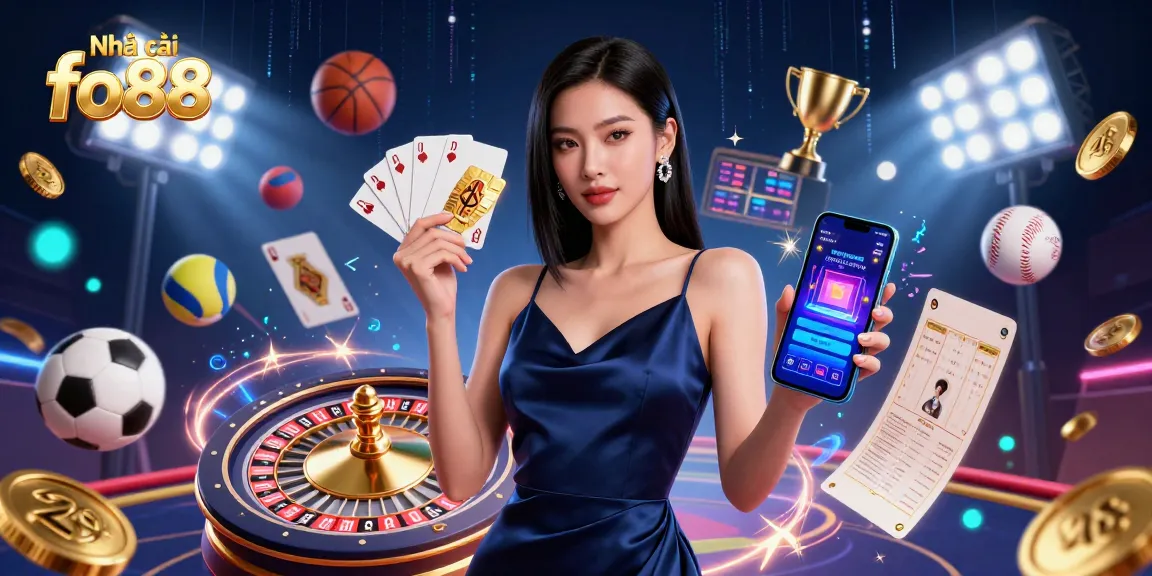 Engage with Nhà cái fo88 and experience thrilling wins in a dynamic casino atmosphere showcasing sports betting elements.
