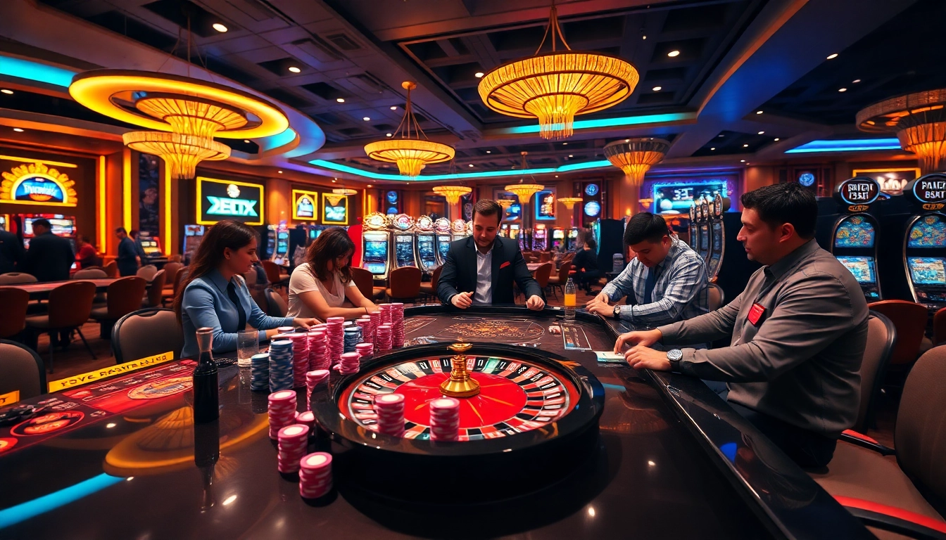 Experience the excitement of 8XX gaming with vibrant casino tables and vibrant slot machines.