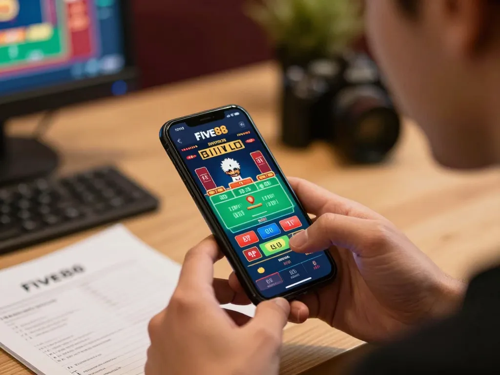 Engaging mobile gameplay on the Five88 app with strategic betting options visible.