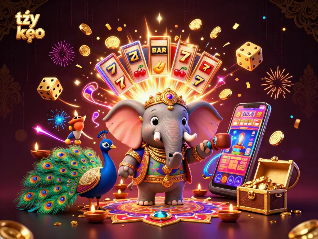Engage with tỷ lệ kèo as natural elements enhance a dynamic casino scene filled with vibrant characters and action.
