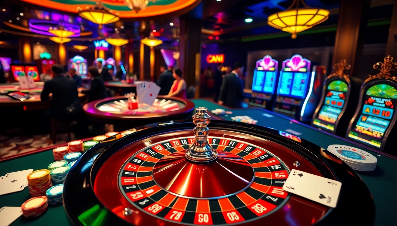 Experience the excitement of gaming at win88.com with a lively casino scene full of action.