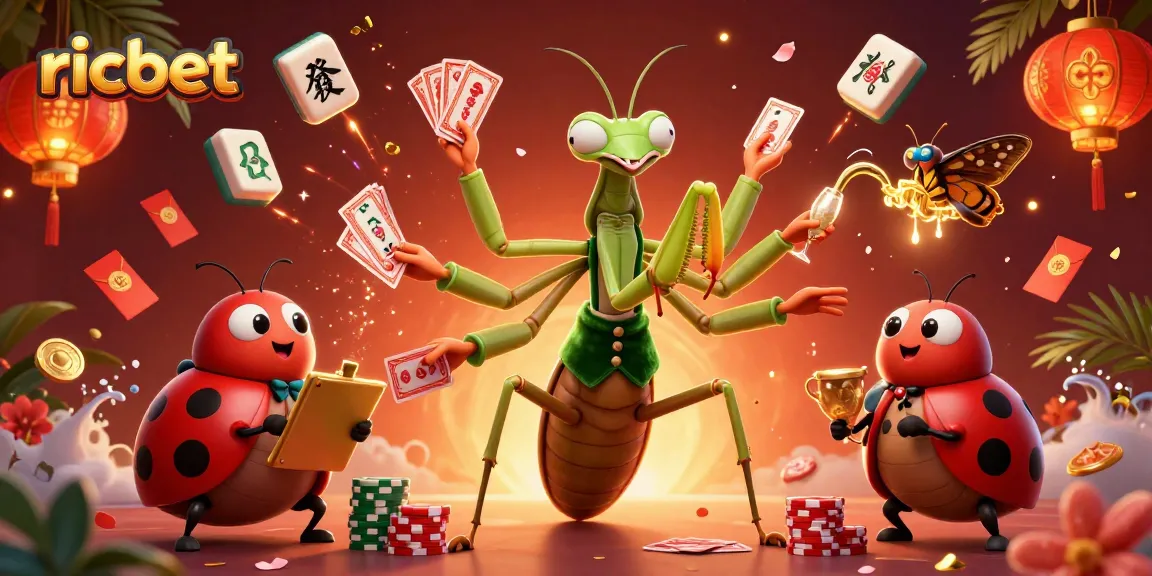 Experience thrilling gaming action at ricbet with vibrant characters and casino elements in a 3D illustration.