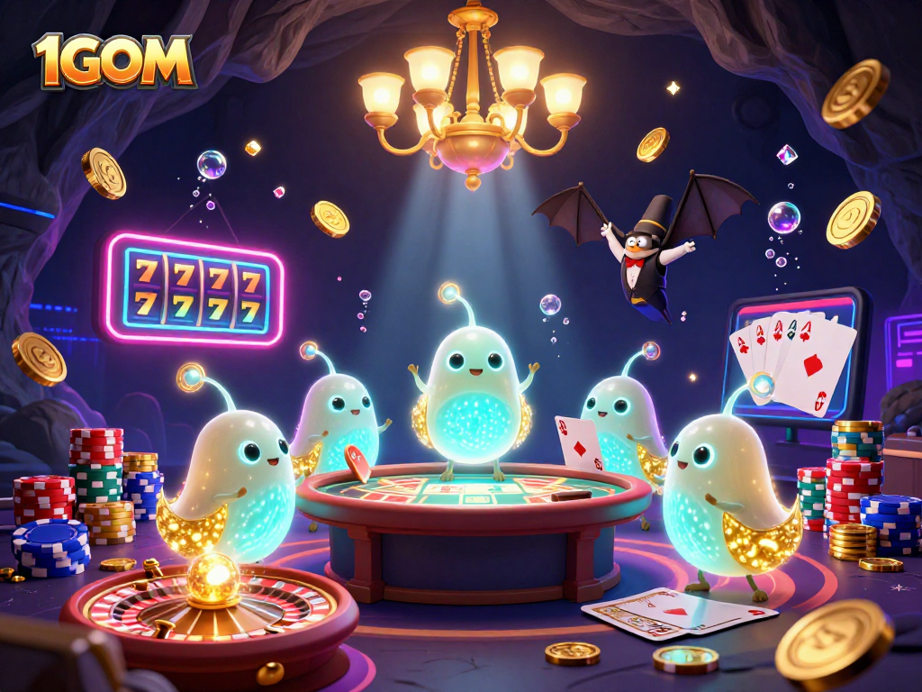 Experience the thrill with 1GOM, featuring an enchanting cave casino alive with vibrant glowworms and lively games.