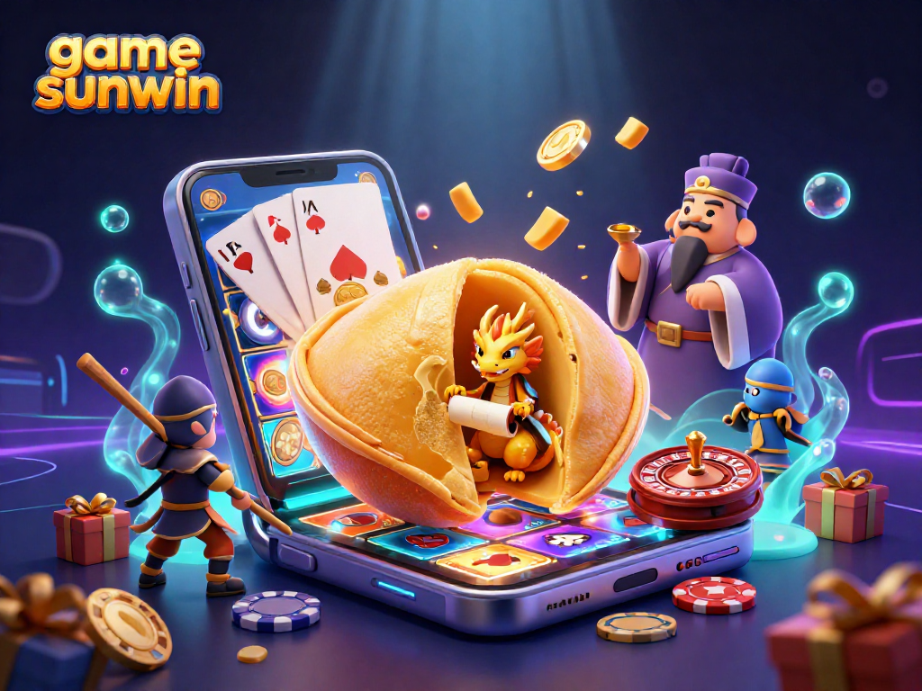 Experience game sunwin's vibrant world with dynamic illustrations of exciting casino elements.