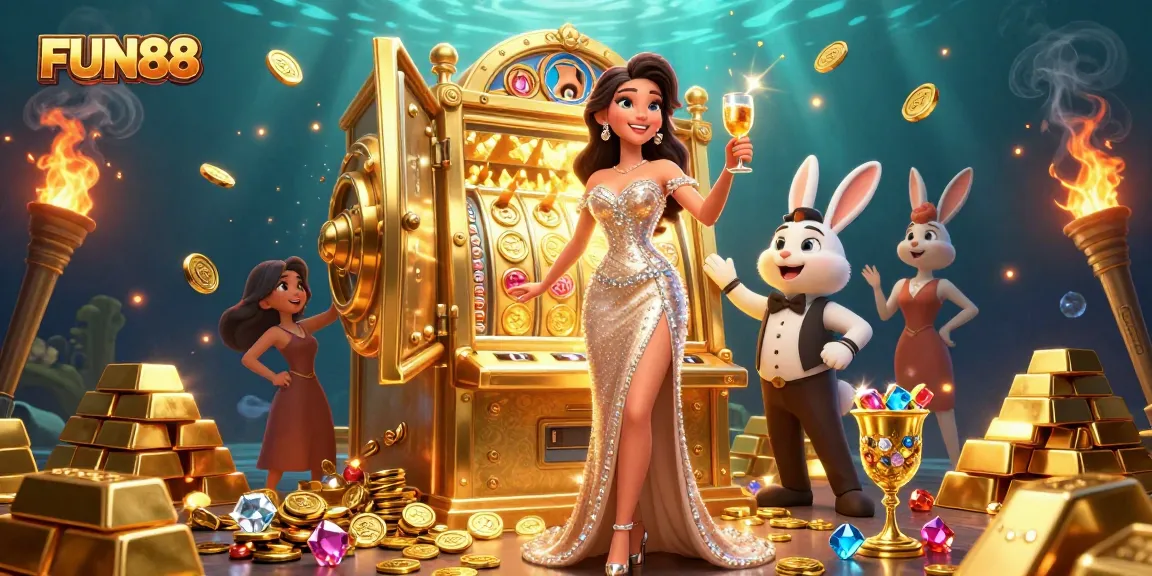 Experience thrilling slots and jackpots with FUN88 in a dazzling casino environment.