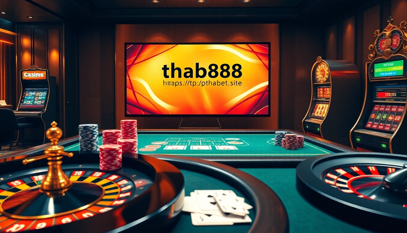 Experience thrilling gaming action at https://thabet88.site/ with vibrant roulette and poker tables.