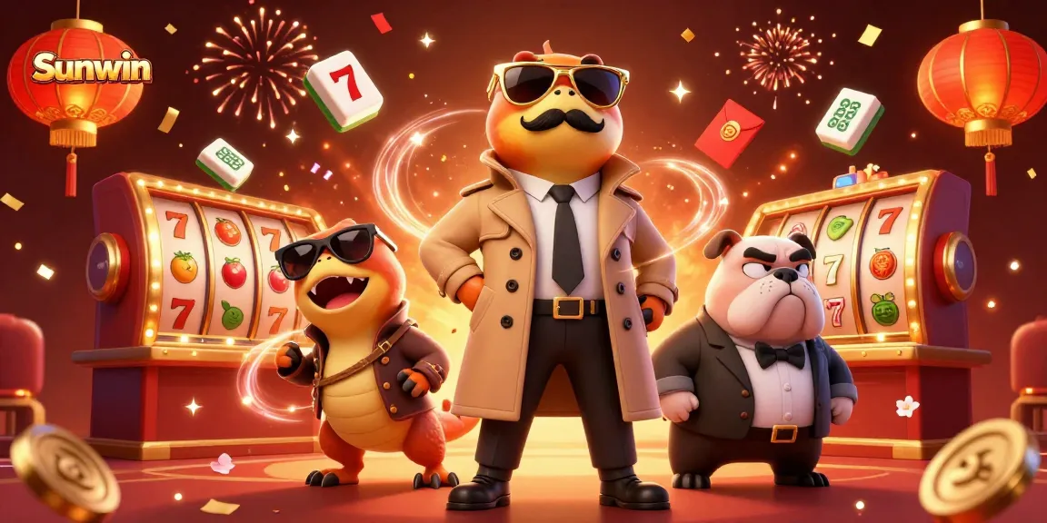 Experience thrilling entertainment at Sunwin with imaginative 3D casino characters in a dynamic VIP scene.