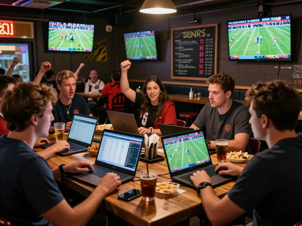 Engaging analysis of soi kèo bóng đá hôm nay và ngày mai during a live football match in a sports bar.