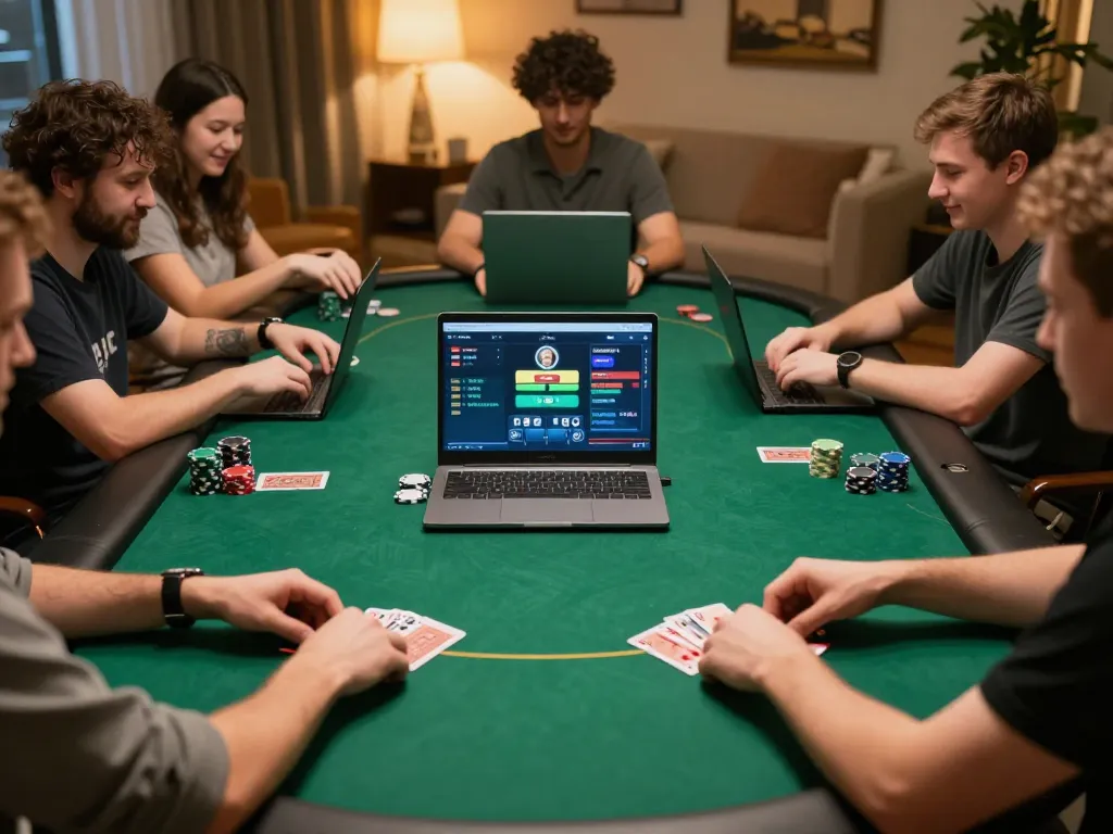VUA88 players engaging in strategic decisions during an exciting online poker game