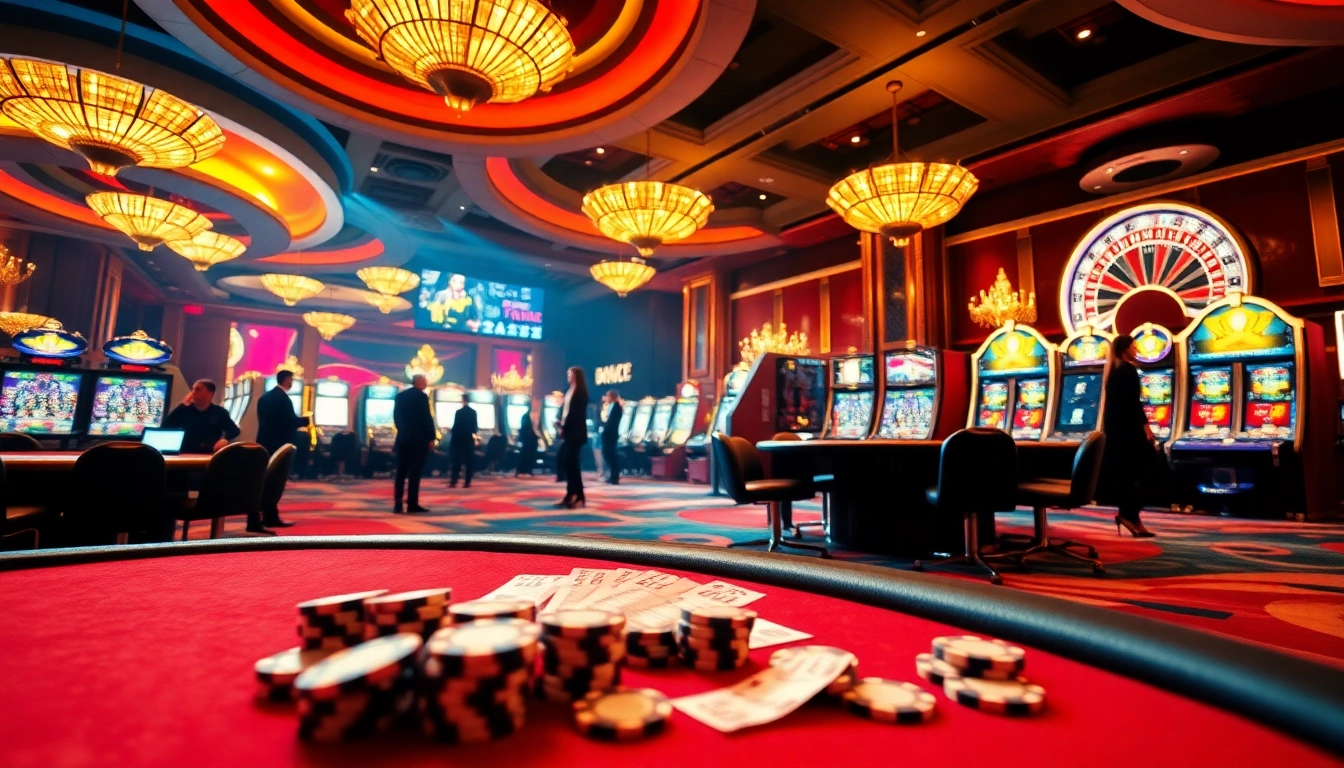 Players engaging with exciting games at https://da88ac.com/ casino, showcasing thrill and luxury.