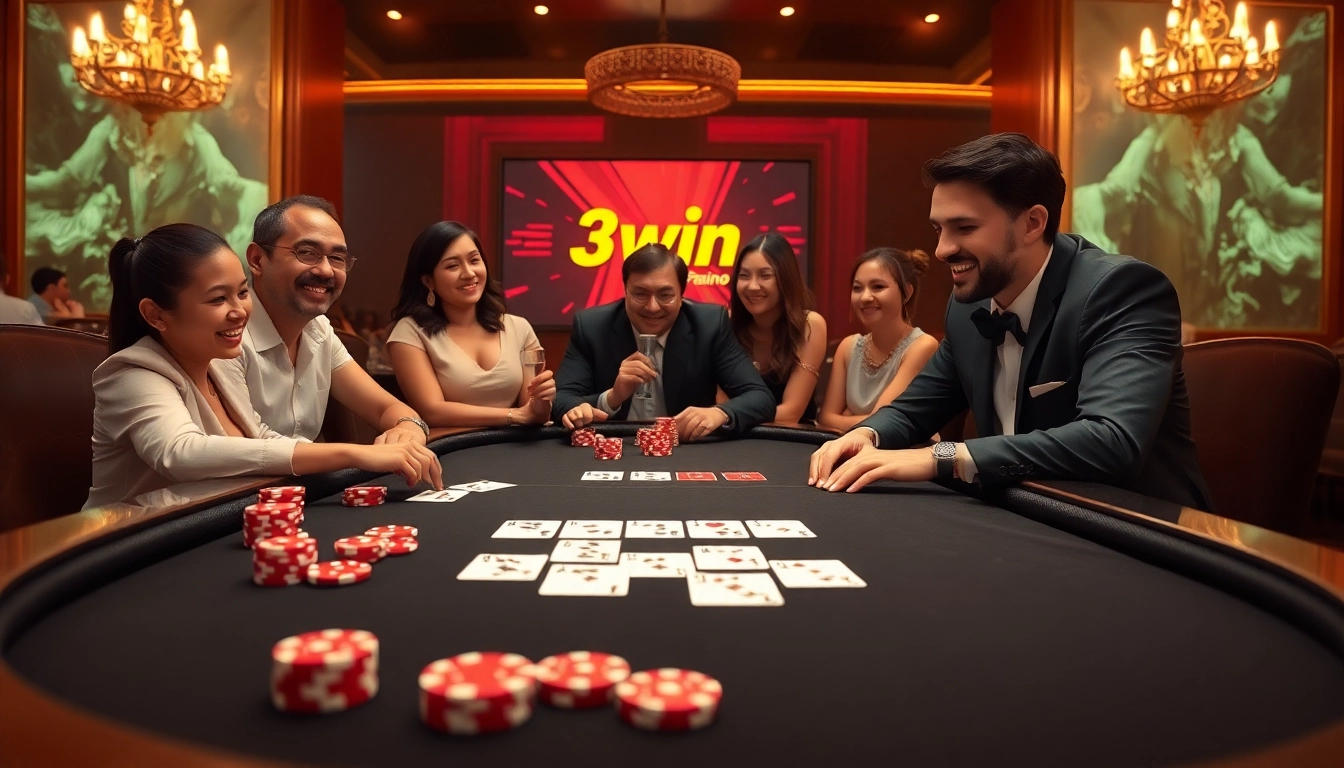 Experience thrilling gameplay with the 3win app while enjoying a luxurious casino setting.