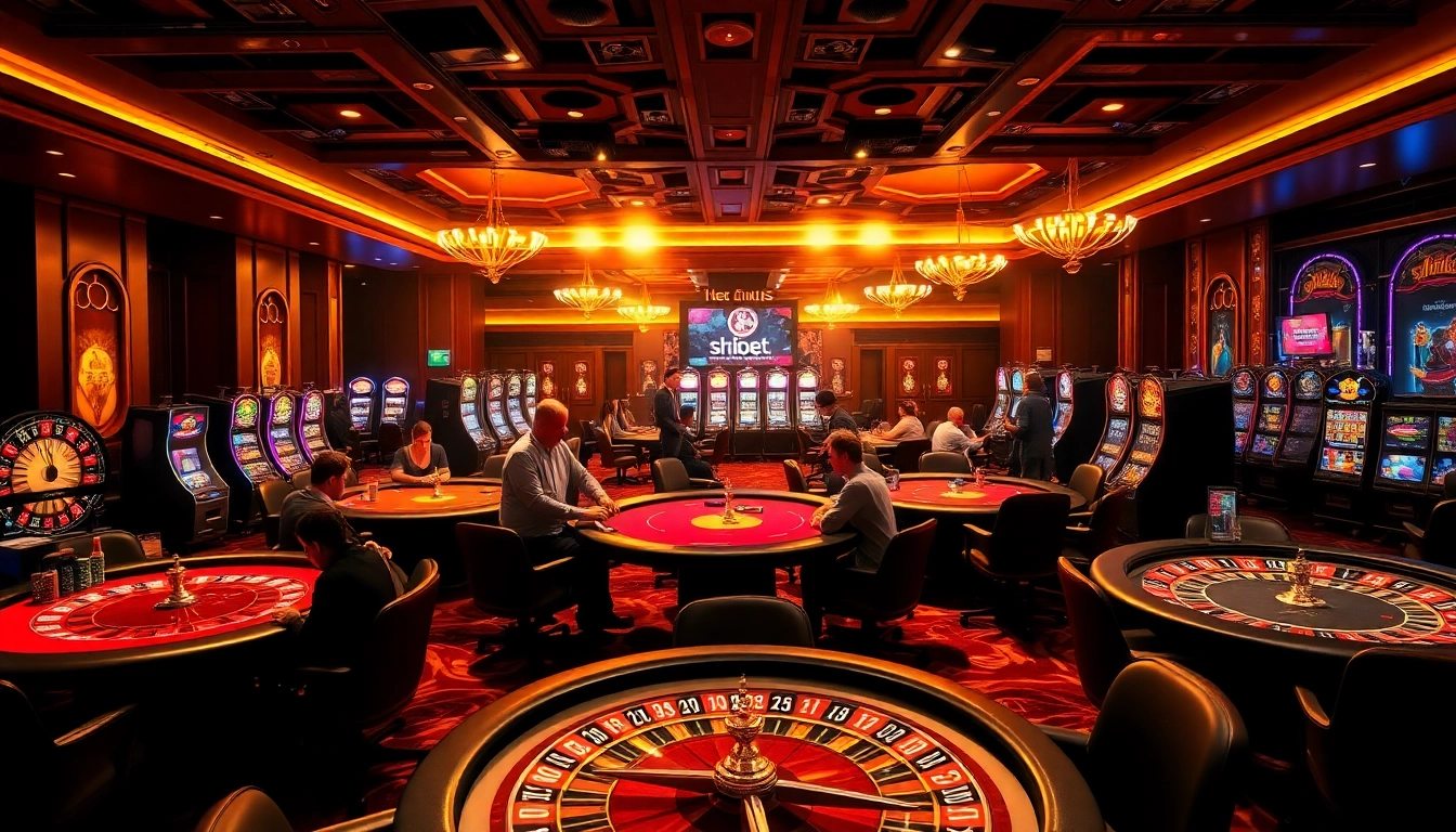 Experience thrilling gameplay at shbet800.com with vibrant casino tables and excited players.