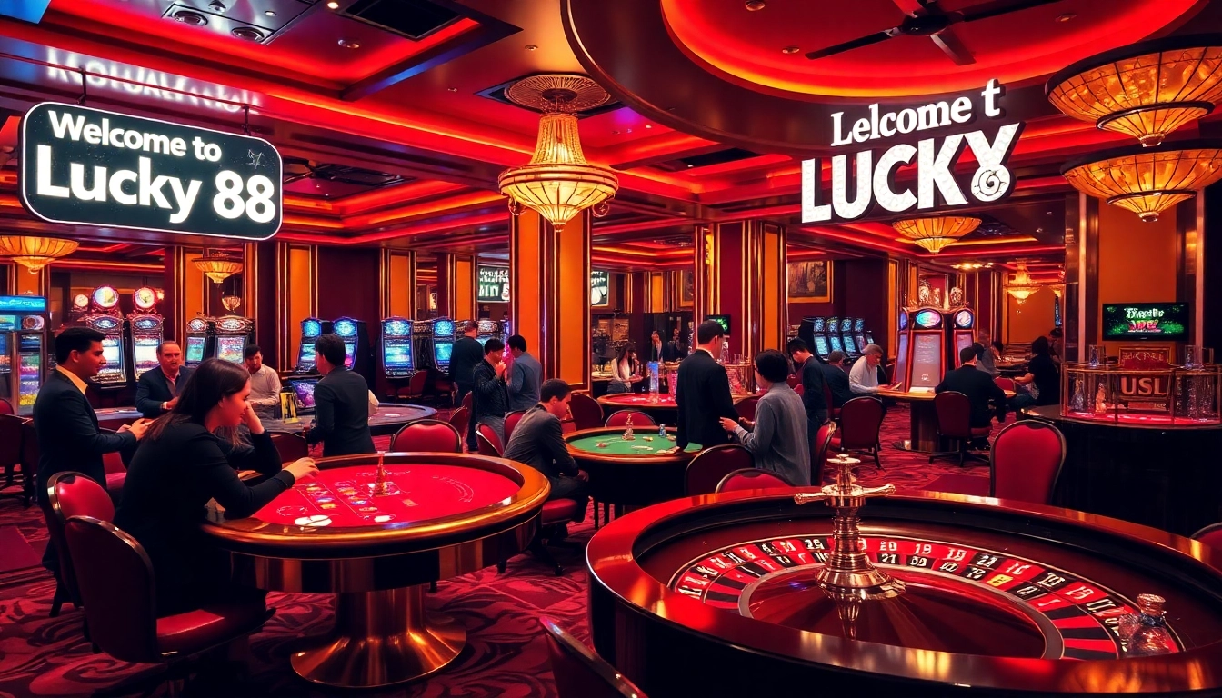 Engaging atmosphere at https://lucky88.cn.com/ casino with players around a roulette table.