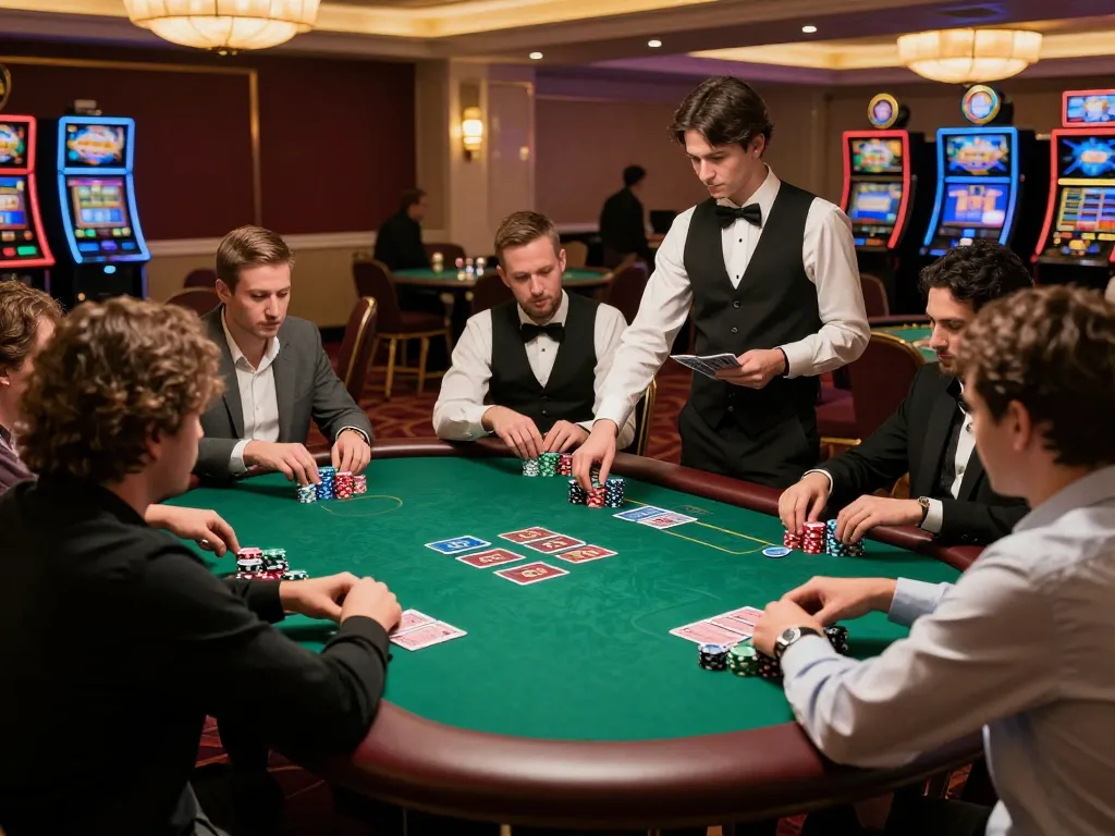 Players strategizing during a high-stakes poker game at HD88 Casino, showcasing excitement and competitive spirit.