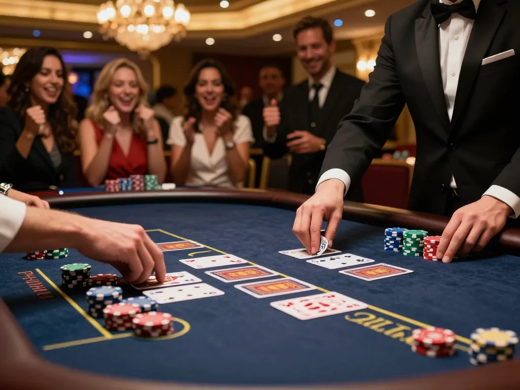 PHDREAM live baccarat game showing player placing bets and high-stakes action in a luxurious casino.