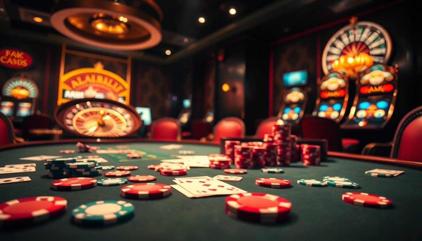 Engaging gambling scene with poker chips and cards, highlighting Vào lưới excitement.