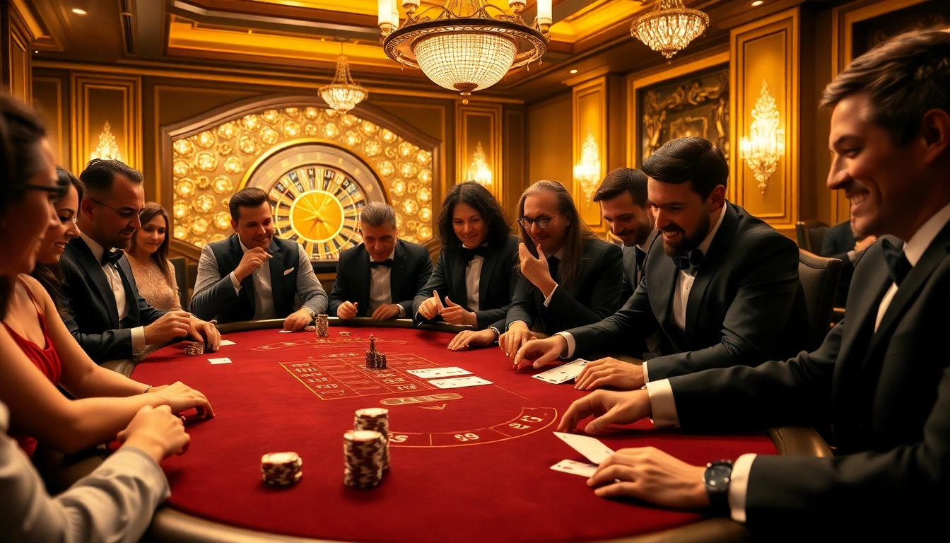 Players engaging at the C168 gaming table in a vibrant casino atmosphere with betting excitement.