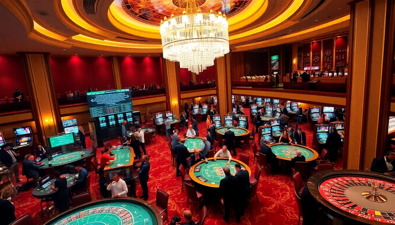 FC88 casino scene featuring an exciting roulette table with engaged players and glamorous decor.