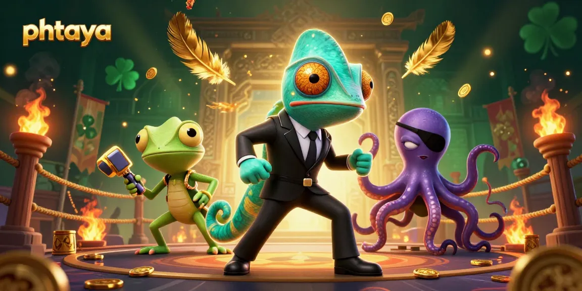 Phtaya takes center stage in an engaging betting arena with vibrant characters and rich game elements.