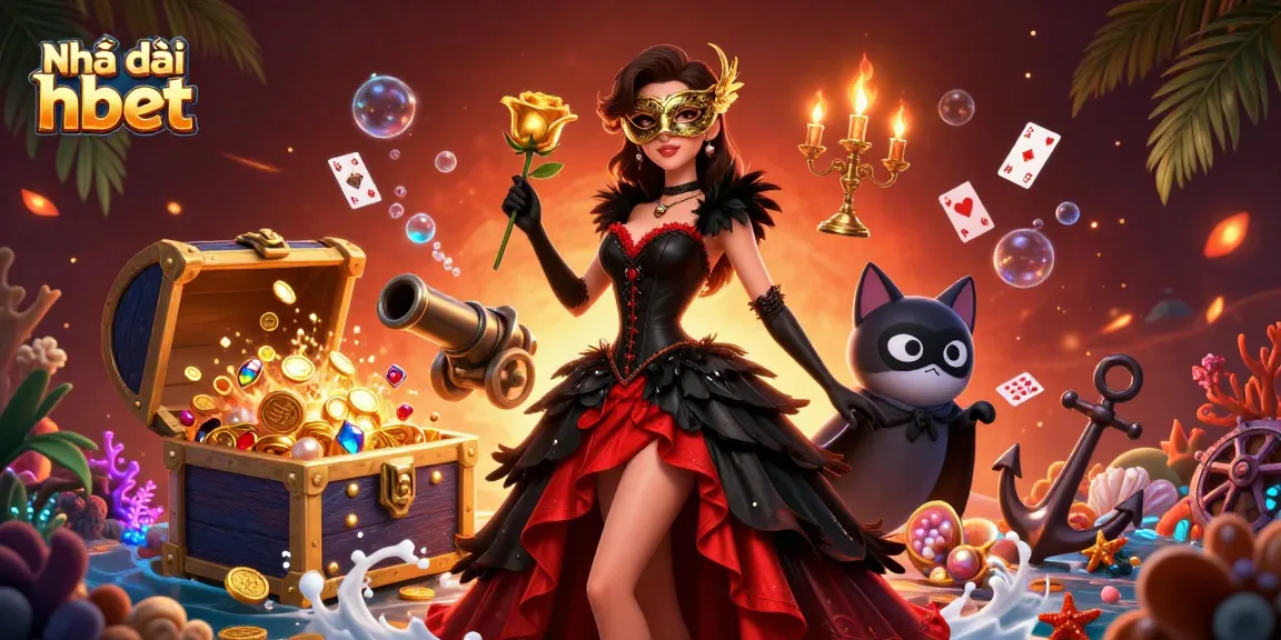 Experience thrilling gambling adventures with Nhà cái hbet in a vibrant 3D casino illustration featuring stunning characters and dynamic game elements.