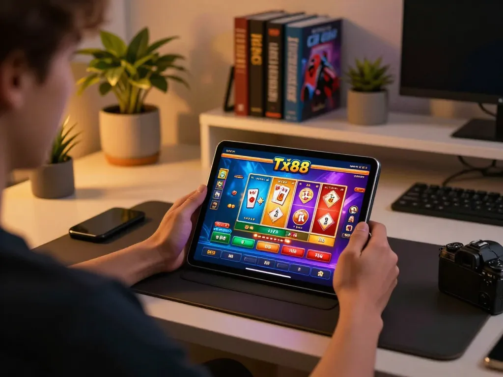 Cá cược Tx88 in action as a player engages with a vibrant online gaming interface
