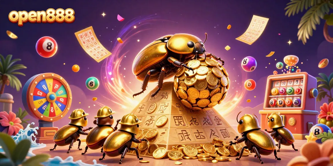 Engaging open888 scene showcasing lottery excitement with dynamic game elements and vibrant casino imagery.