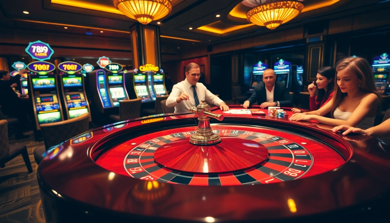 Excited players experience high-stakes thrills at 789VN casino's roulette table.
