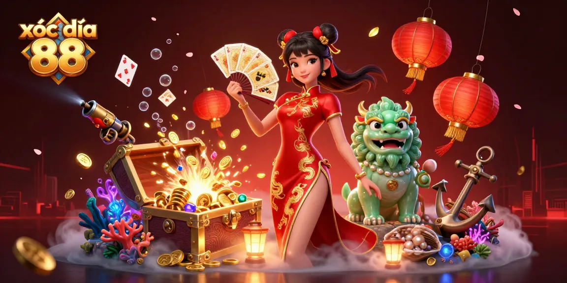 Experience the thrilling action of xóc đĩa 88 with vibrant characters and exciting game elements.