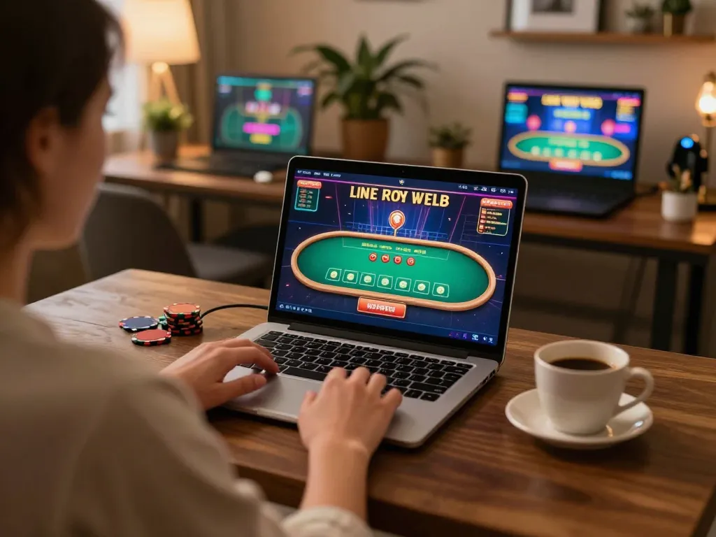Player enjoying a live dealer blackjack game on ku88it, showcasing strategic online gambling.