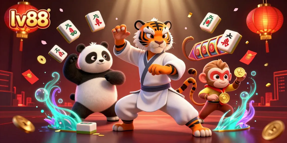 Discover exciting slot games at lv88 while a kung fu tiger master guides players through dynamic action.