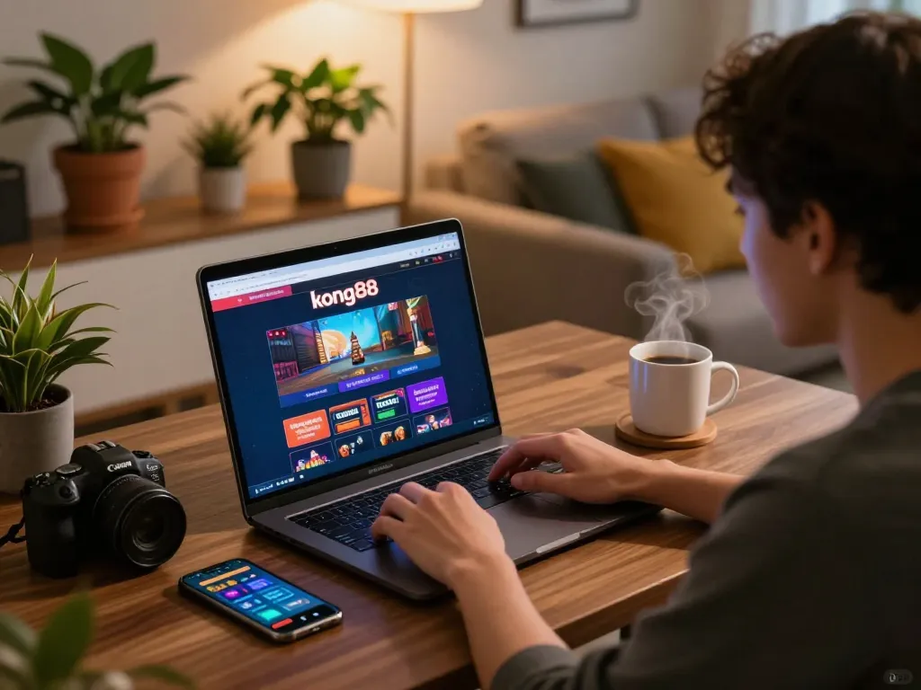 Engaging online gaming experience at kong88 with warm atmosphere and strategic betting.
