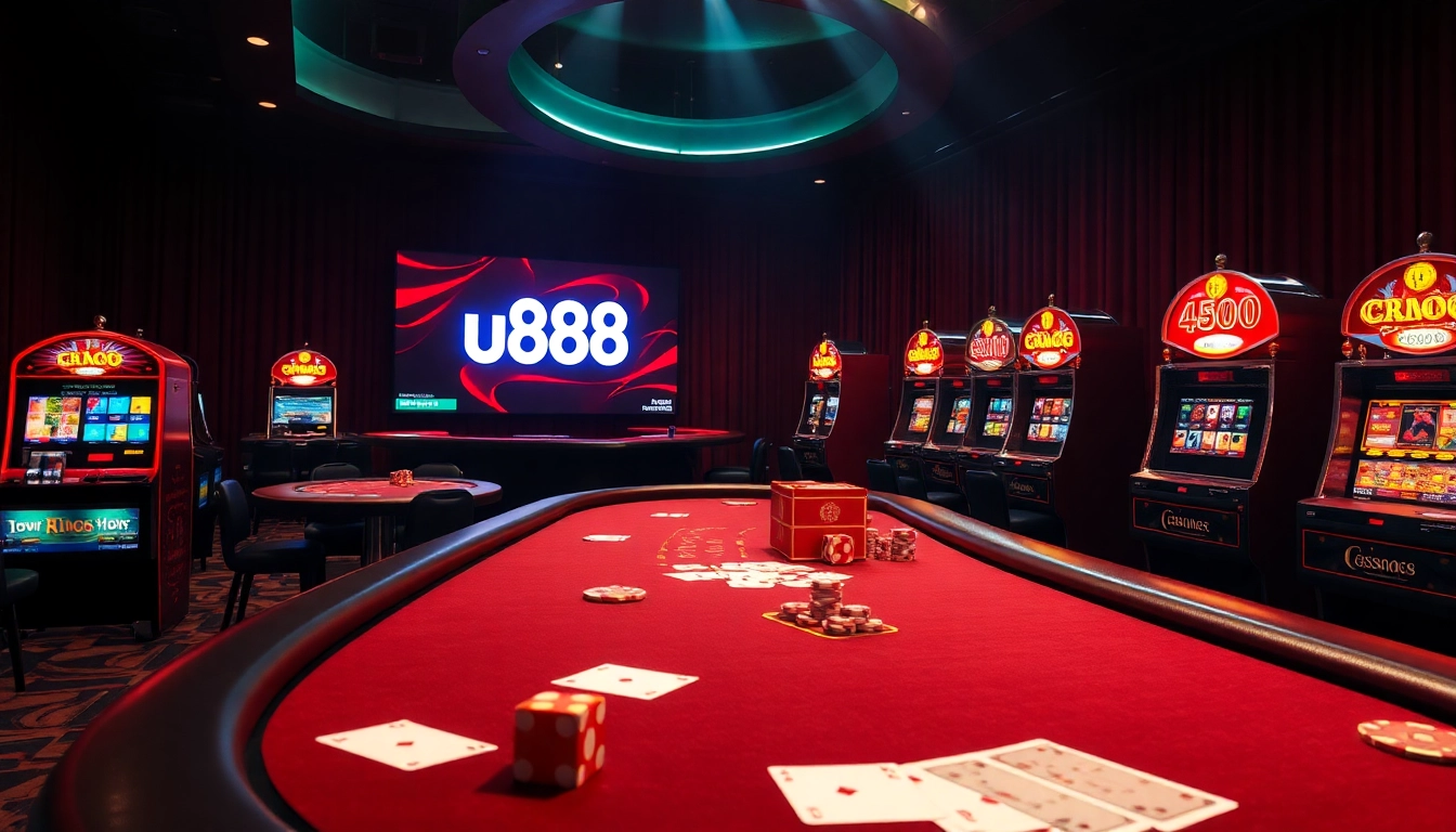 Experience high-stakes gambling at u888, with luxurious poker tables and vibrant slot machines.