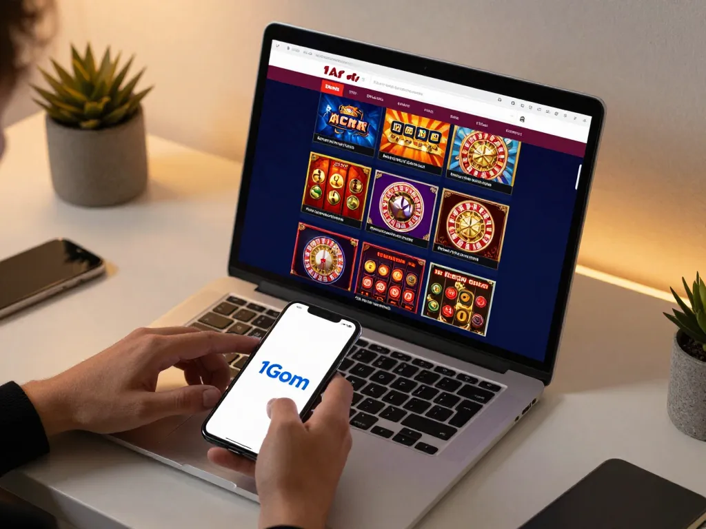Engaging with 1Gom's online casino interface showcasing exciting gaming options