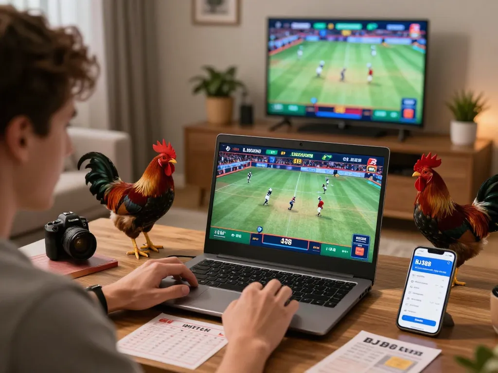 Engaging with thrilling live matches on https://bj388.my while enjoying a cozy online betting atmosphere.