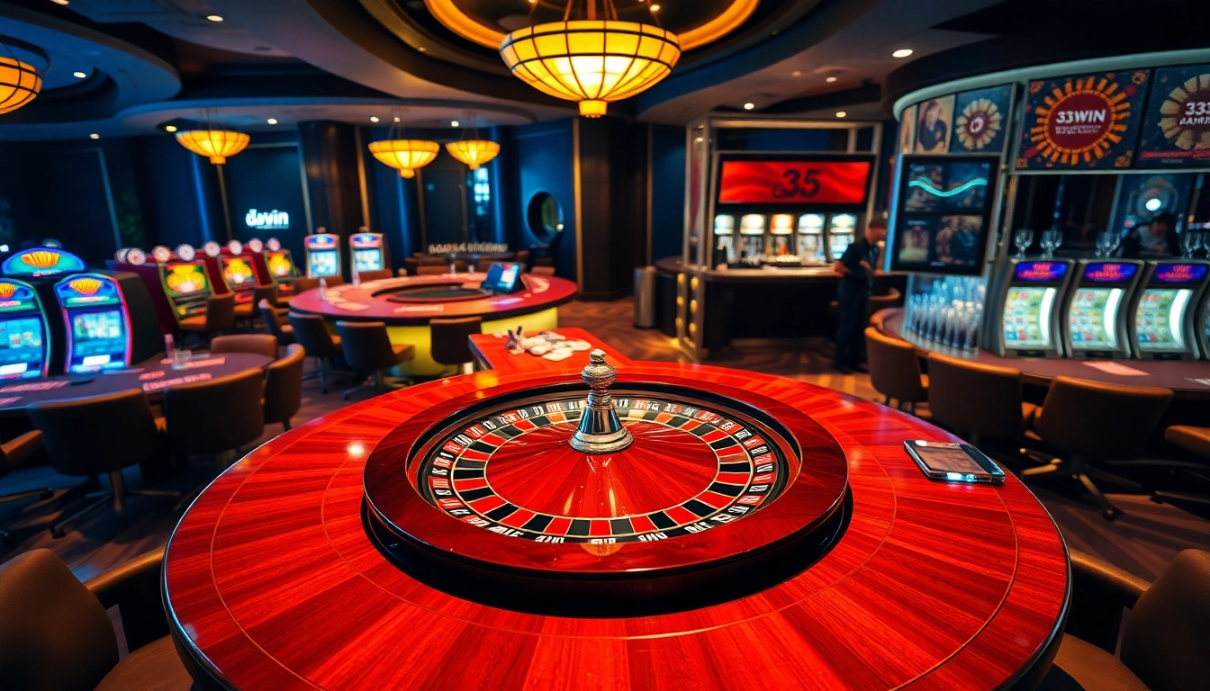 Immerse in the thrilling 33WIN casino experience with vibrant tables and exciting games.