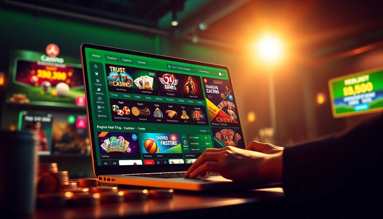 TOP nhà cái uy tín illustrated through an interactive online gambling platform, showcasing high-quality betting options.