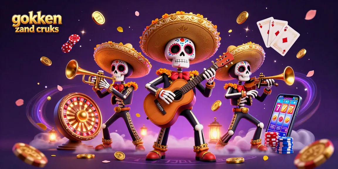 Gokken zonder cruks with vibrant mariachi band and dynamic casino elements in 3D illustration