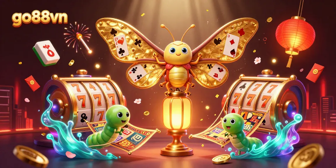 Experience the excitement of go88vn with a vibrant 3D casino scene featuring animated characters and symbols.