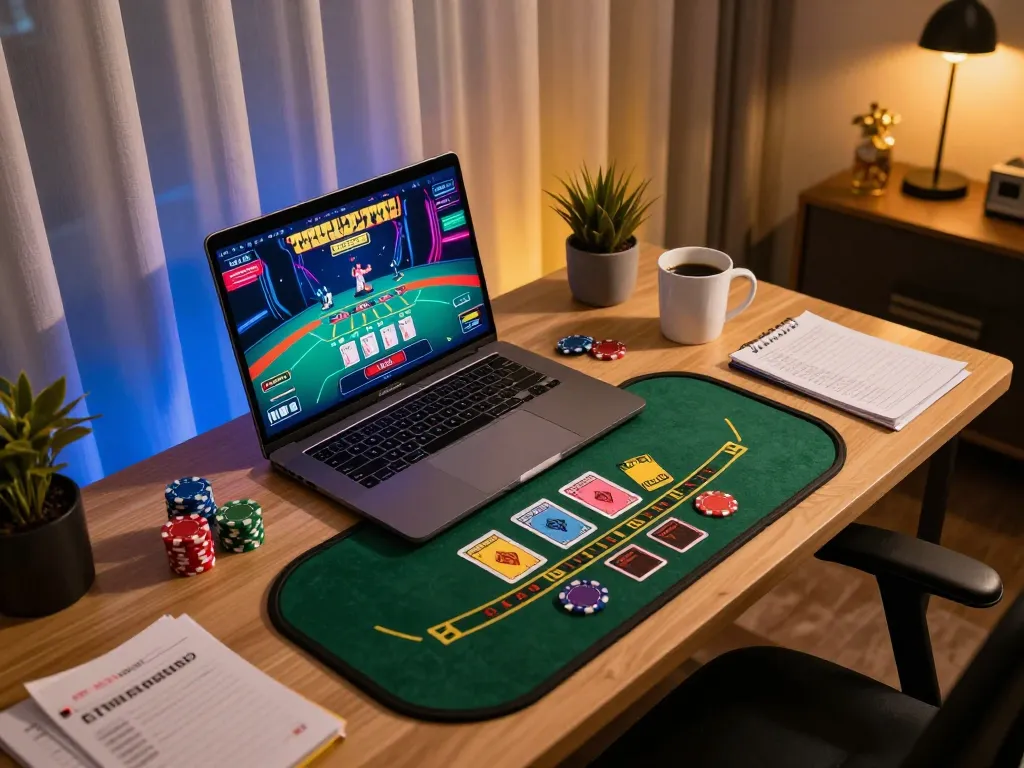 Engaging online gaming experience at home with keonhacai on display, perfect for strategic betting.