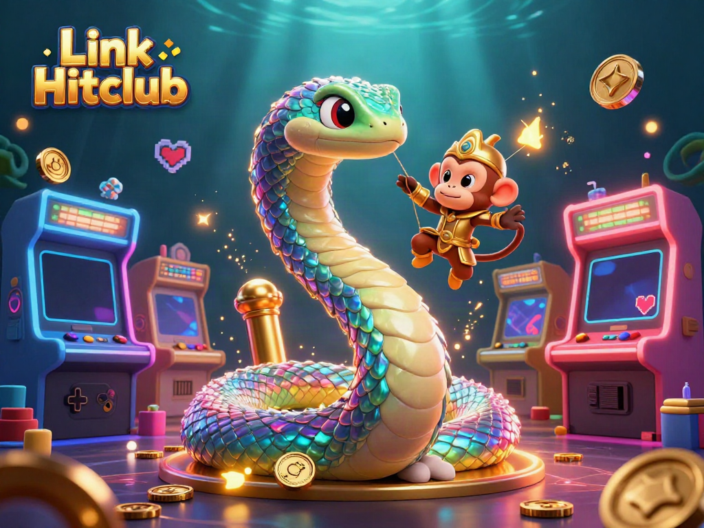 Catch the excitement of gaming action with Link Hitclub, where colorful characters and casino elements come alive.