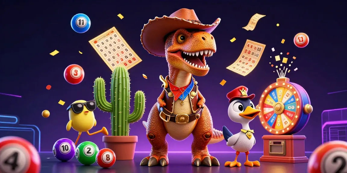 Engaging DEBET-themed scene with a cartoon dinosaur, cactus, and roadrunner in a vibrant casino atmosphere.