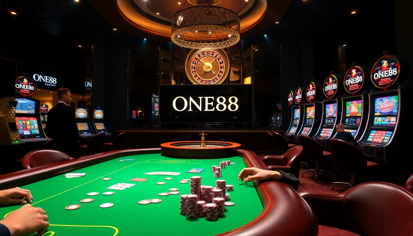 Experience casino excitement with ONE88 at high-stakes poker games and vibrant slot machines.