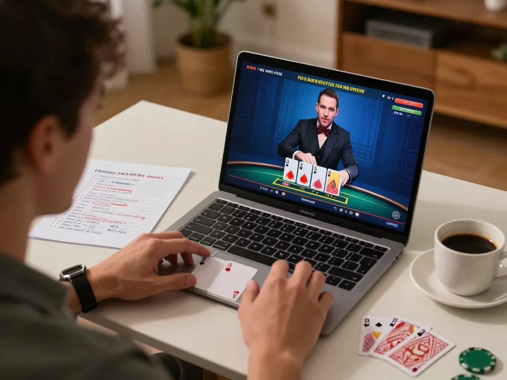 Engage with x88 casino games, playing live dealer blackjack at home with strategic notes.