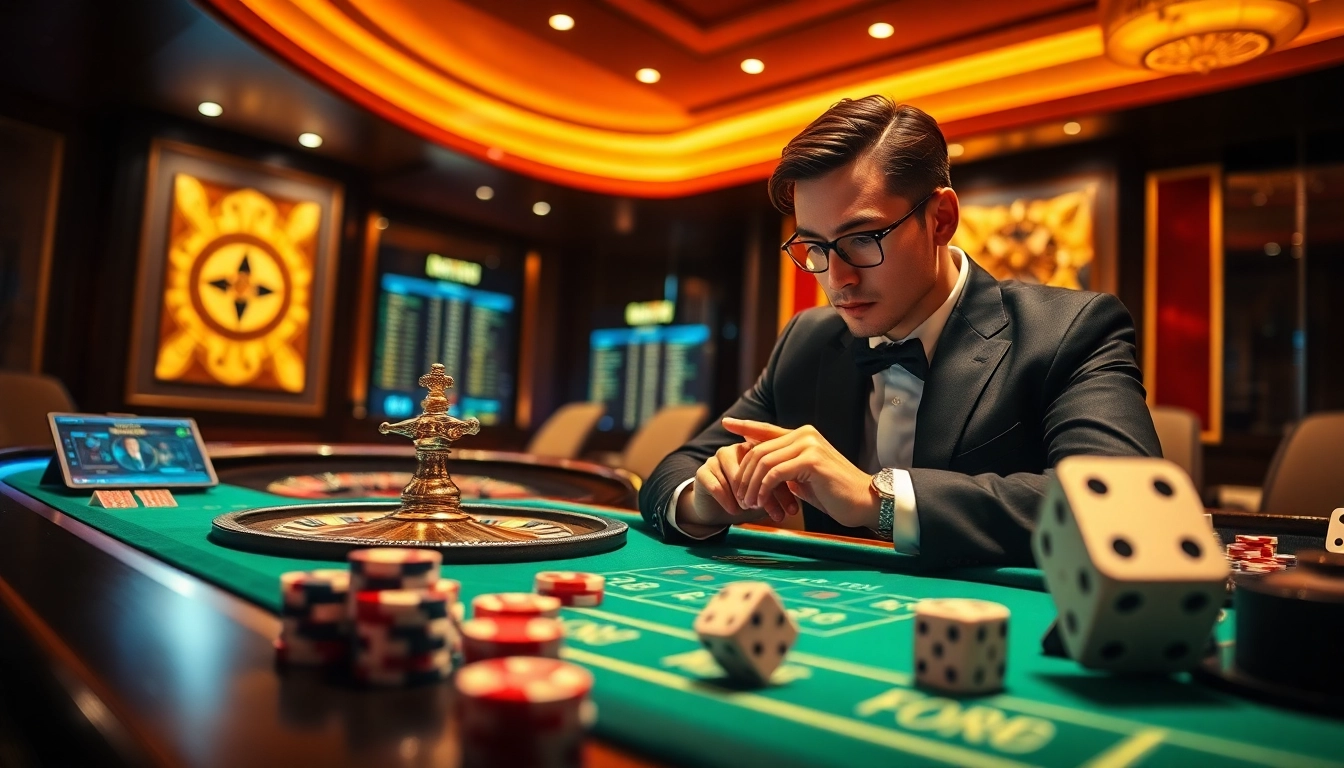 Exciting gaming scene showcasing a roulette wheel and poker chips at https://sirona.de.com/, inviting gamblers to engage in strategic betting.
