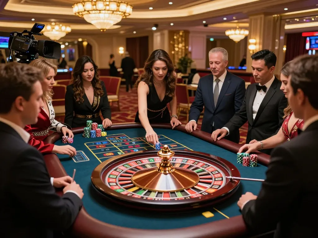 Players engaging in thrilling roulette action at VK88 casino, reflecting excitement and strategic betting.